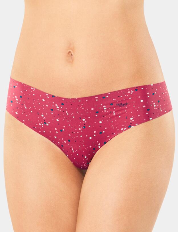 10189216 Sloggi ZERO Microfibre Print Hipstring - 10189216 Pink/Dark Combination