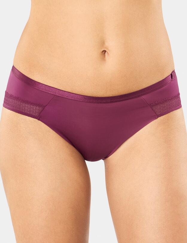 10186104 Sloggi S Silhouette High Leg Brief - 10186104 Bordeaux