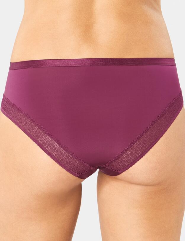 10186104 Sloggi S Silhouette High Leg Brief - 10186104 Bordeaux