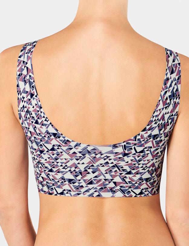 10190349 Sloggi Zero Feel Print Bralette Top - 10190349 Pink-Light Combination
