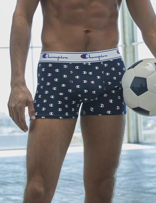 Y081W Champion MUW Boxer Cotton 2 Pack - Y081W Red Blue