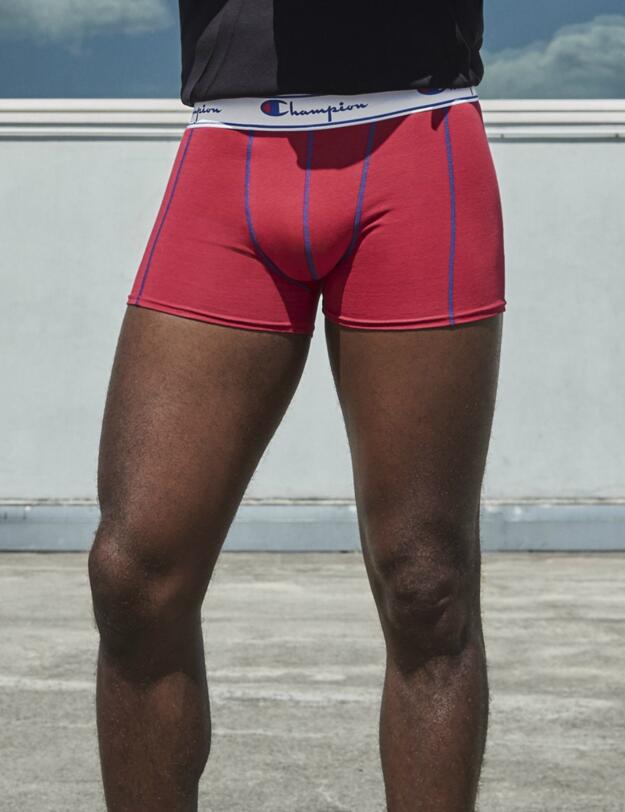 Y081W Champion MUW Boxer Cotton 2 Pack - Y081W Red Blue