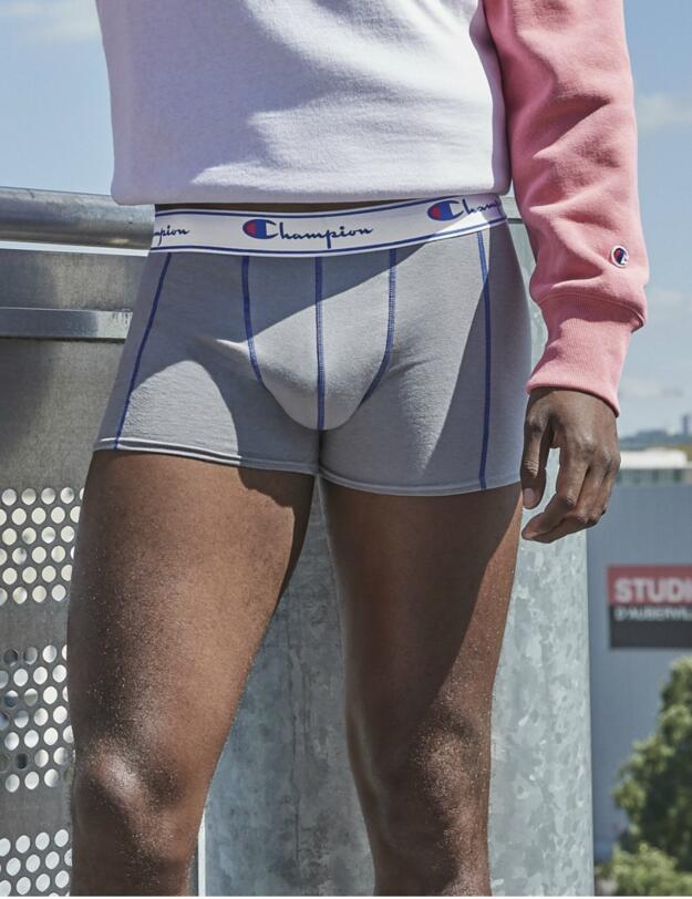 Y081T Champion MUW Boxer Cotton 2 Pack - Y081T Grey Black