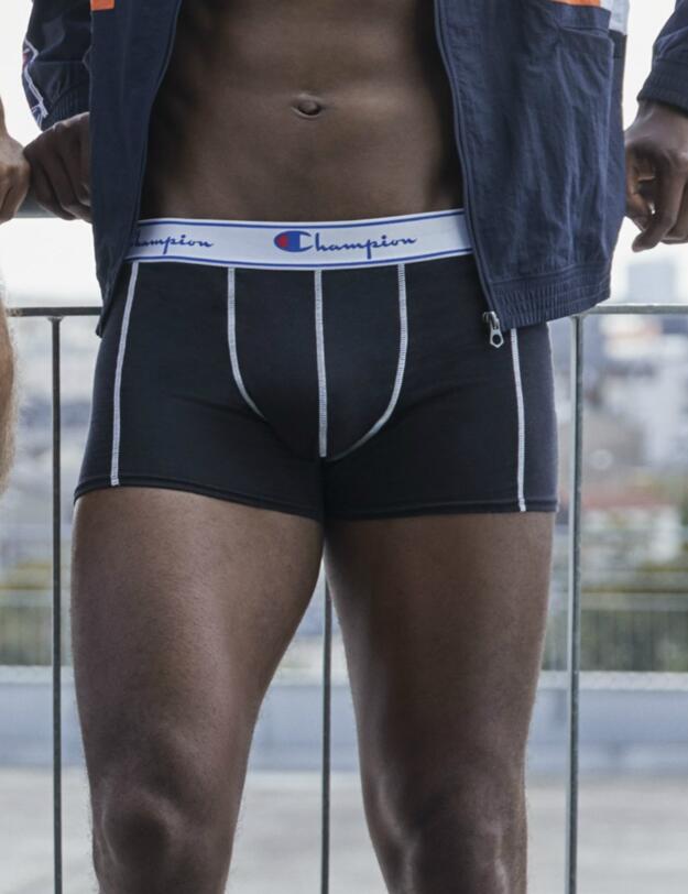 Y081T Champion MUW Boxer Cotton 2 Pack - Y081T Grey Black