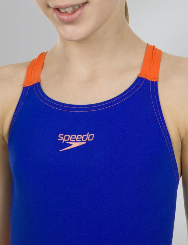 Speedo Childrens Fastskin Endurance Openback Kneeskin Blue/Salso