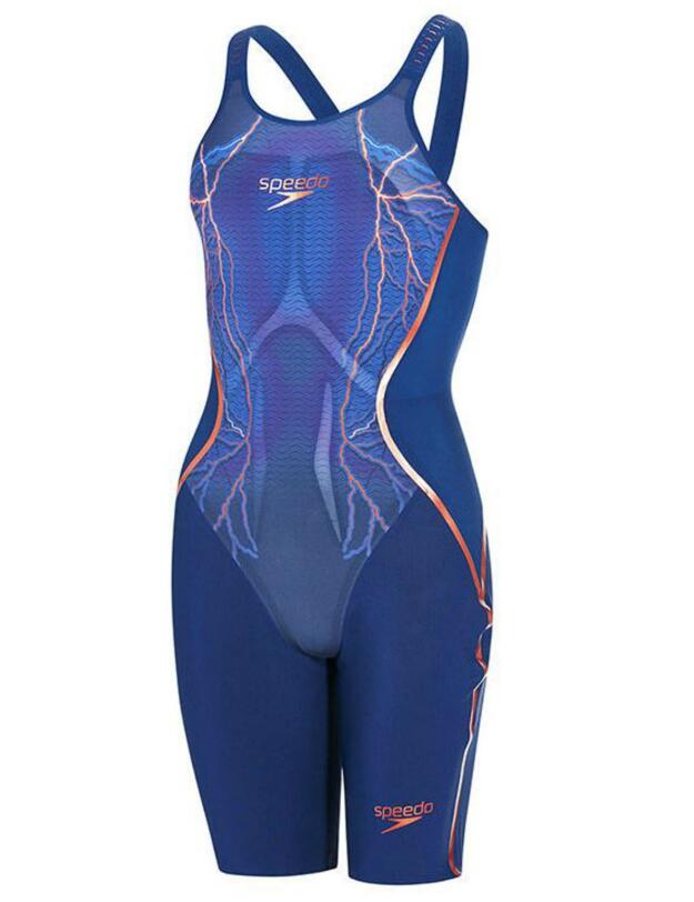 809752C292 Speedo Fastskin LZR Racer X Openback Kneeskin - 809752C292 Blue/Brown