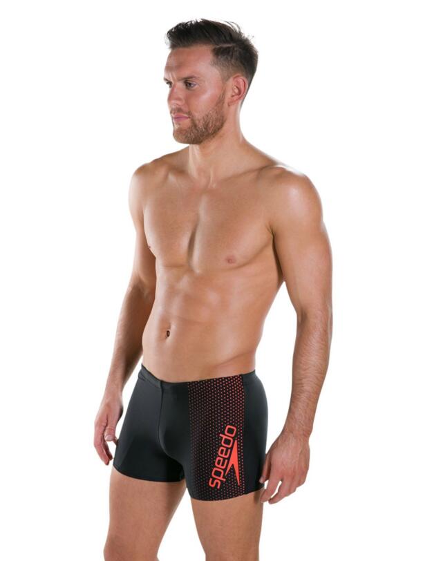 8113548625 Speedo Men's Gala Logo Aqua Short - 8113548625 Black/Orange