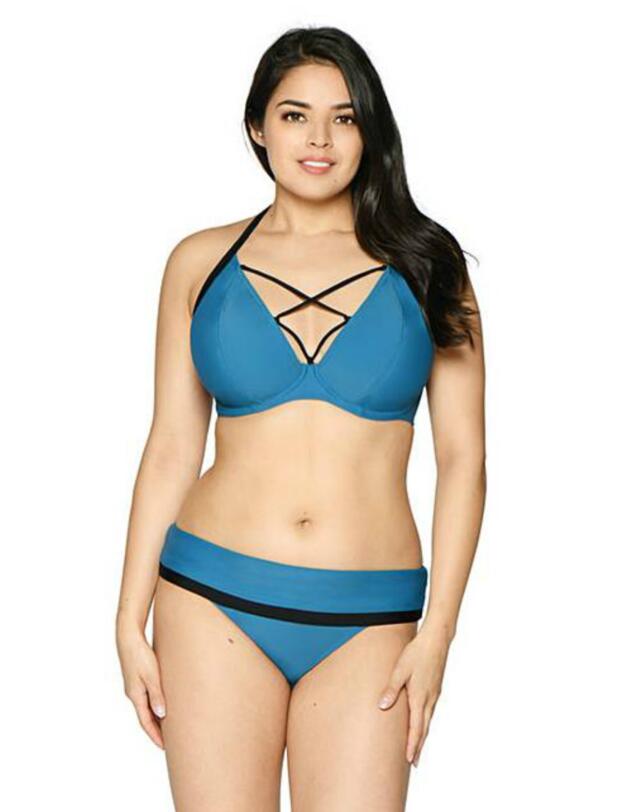 CS002503 Curvy Kate Rock The Pool Foldover Bikini Brief - CS002503 Petrol