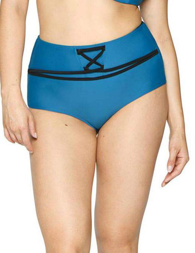 CS002505 Curvy Kate Rock The Pool High Waist Bikini Brief - CS002505 Petrol