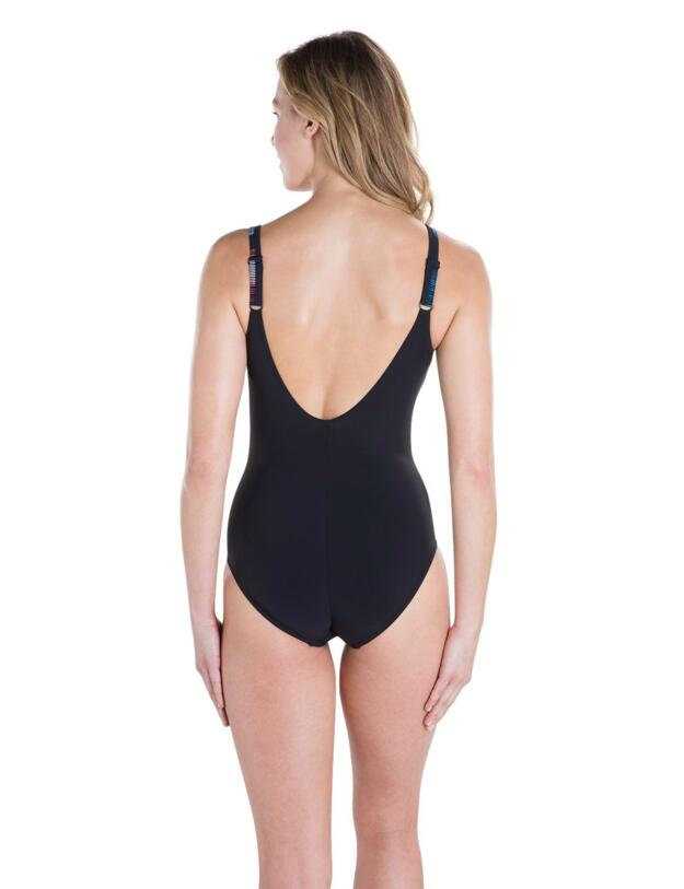 810420C518 Speedo Sculpture Contourluxe Printed Swimsuit - 810420C518 Black/Blue