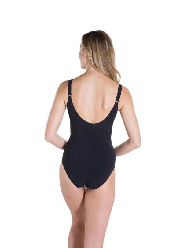 8114678810 Speedo Sculpture Rubygem Printed Swimsuit - 8114678810 Black/White