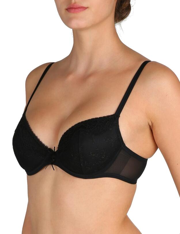 0102037 Marie Jo Lily Balcony Push Up Bra - 0102037 Black