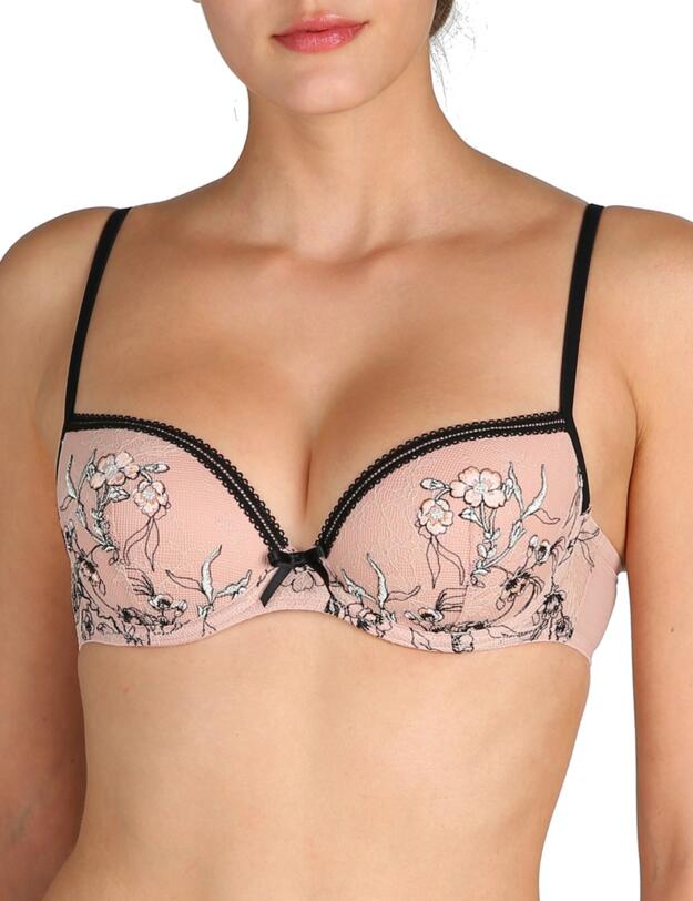 0102156 Marie Jo Blossom Padded Deep Plunge Bra - 0102156 Powder Rose