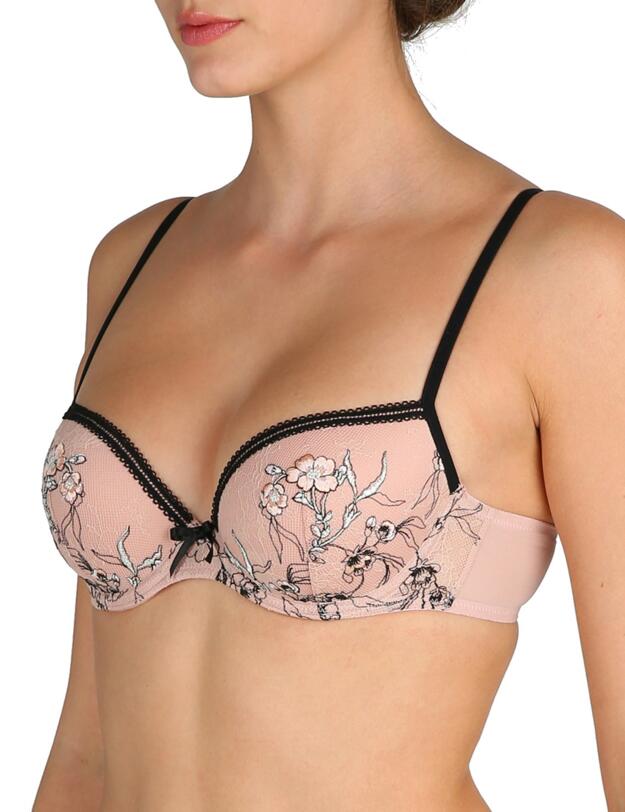 0102156 Marie Jo Blossom Padded Deep Plunge Bra - 0102156 Powder Rose