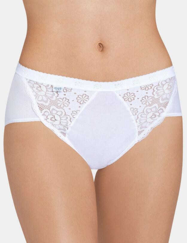 10071633 Sloggi Chic Midi 4 Pack Briefs - 10071633 White