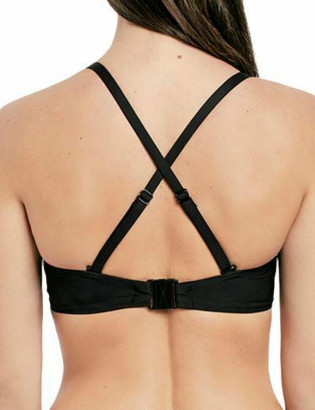 6236 Fantasie Sainte Maxime Underwired Bandeau Multiway Bikini Top - 6236 Black/Cream