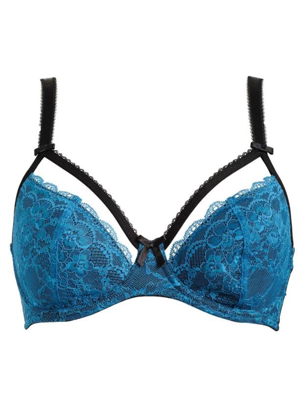 61000 Pour Moi Instinct Underwired Bra - 61000 Black/Jade 