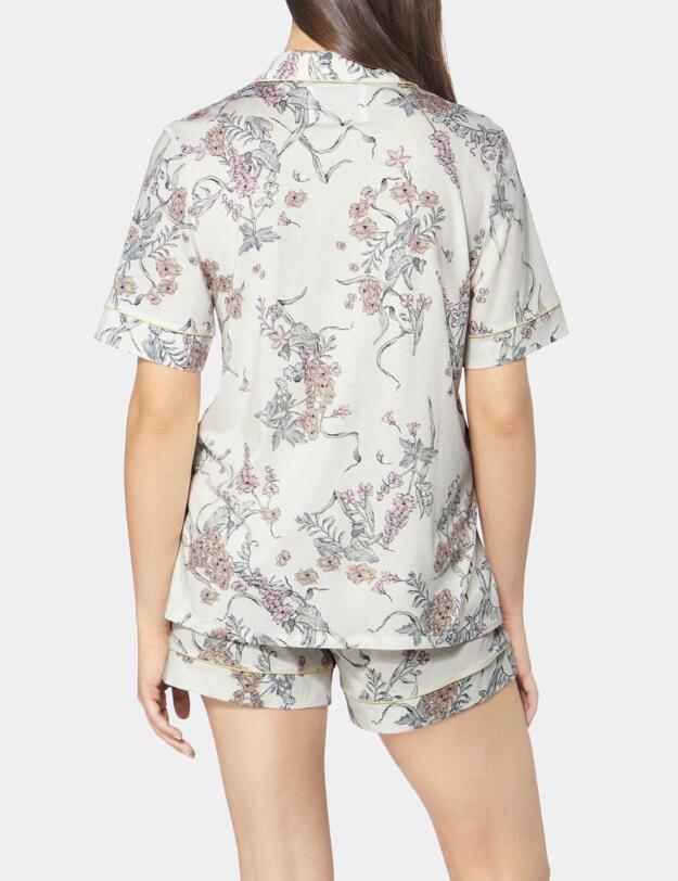 10194976 Triumph Lounge Me Natural Pyjama Boyfriend Set - 10194976 Silk White