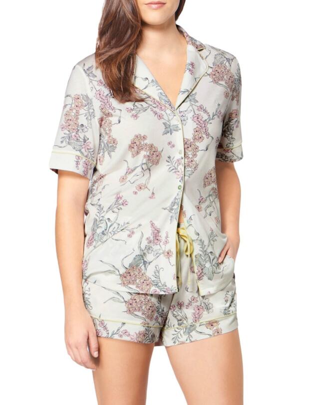 10194976 Triumph Lounge Me Natural Pyjama Boyfriend Set - 10194976 Silk White
