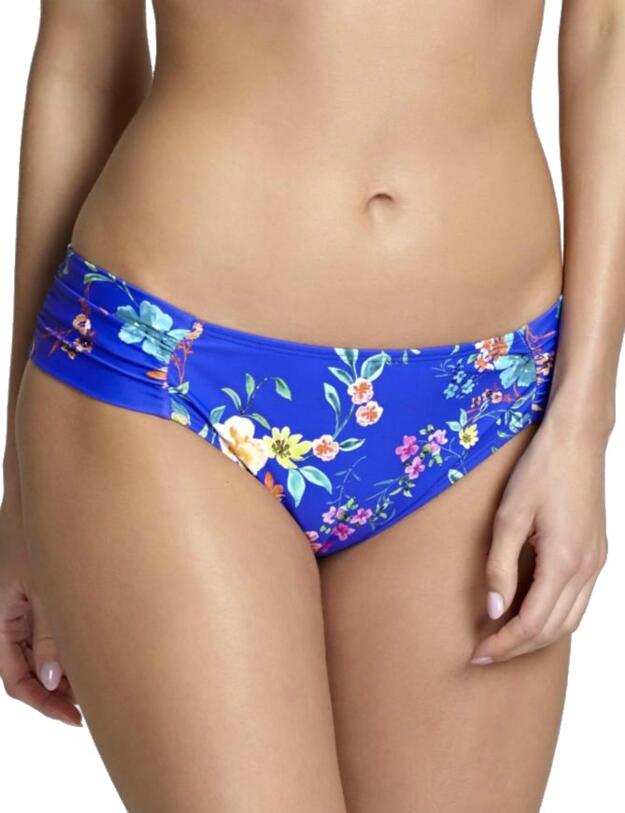 SW1059 Panache Florentine Gather Bikini Brief - SW1059 Cobalt/Floral