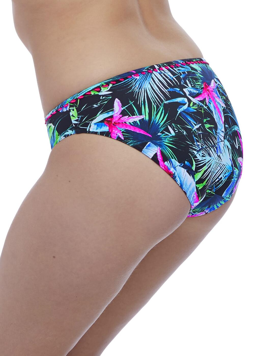 Freya Swimwear Jungle Flower Bikini Brief/Bottoms Black Tropical 5844