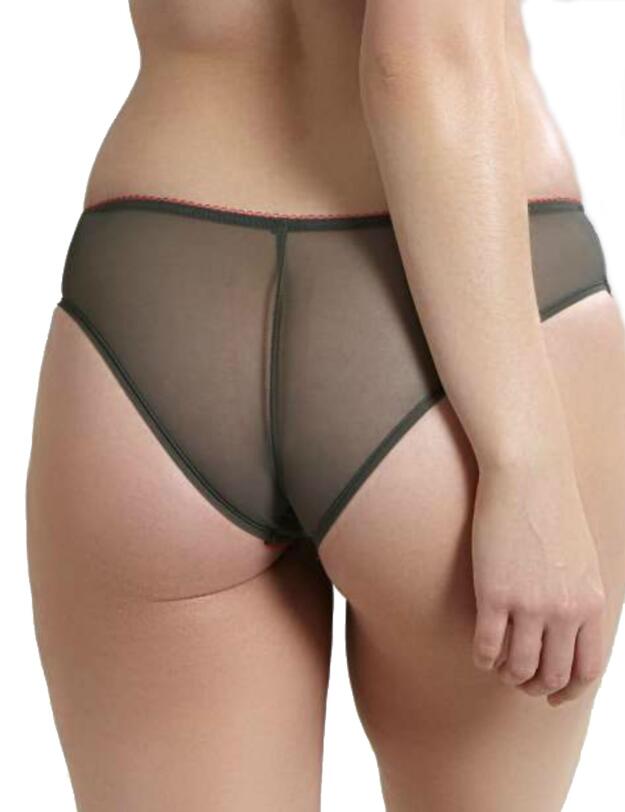 6837 Cleo Marcie Brazilian Brief  - 6837 Khaki/Coral