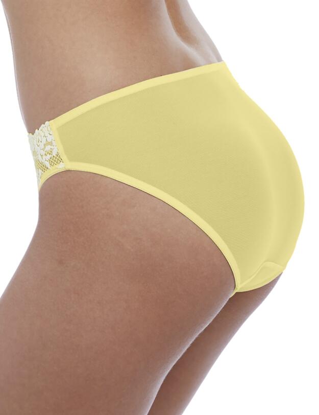 064391 Wacoal Embrace Lace Bikini Style Brief - 064391 Lemon/Ivory