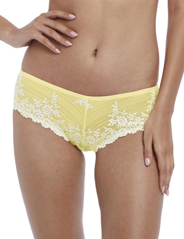 848191 Wacoal Embrace Lace Tanga Brief - 848191 Lemon/Ivory