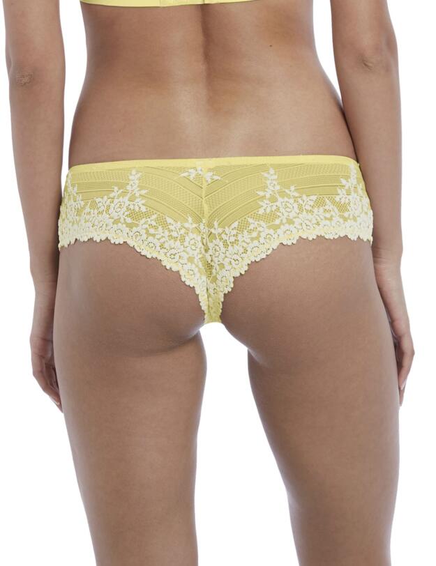 848191 Wacoal Embrace Lace Tanga Brief - 848191 Lemon/Ivory