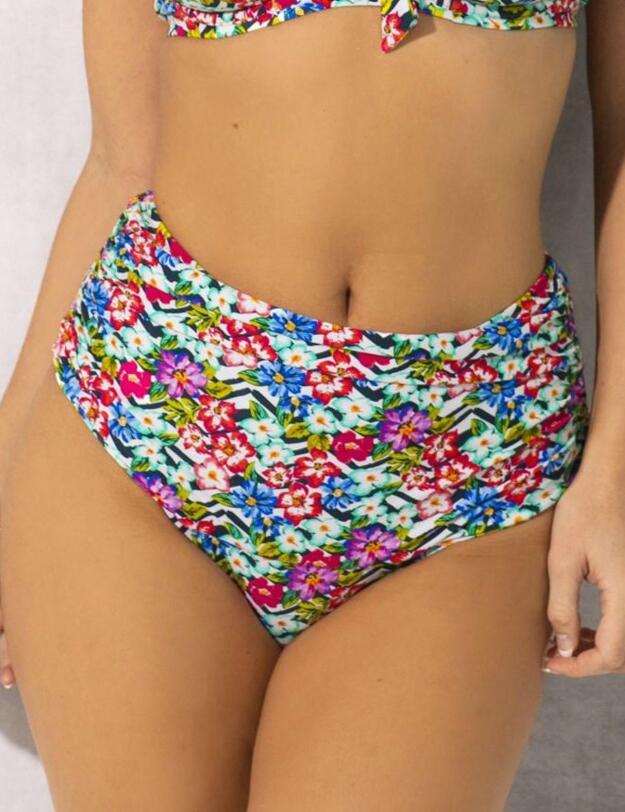 Pour Moi Wonderland Rouched Control Bikini Brief Multi