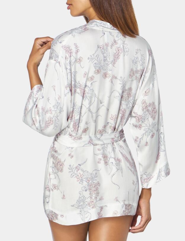 10195119 Triumph Mix & Match Kimono - 10195119 Silk White Print