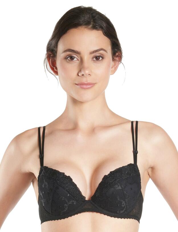 EF18 Aubade Wandering Love Push-Up Plunge Bra - EF18 Noir