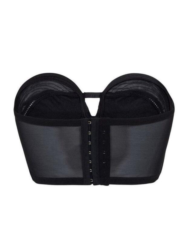 BP034B Playful Promises Bettie Page Overwire Longline Bra - BP034B Black