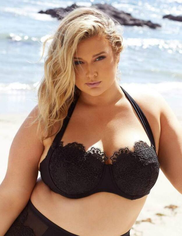 PPHG014 Playful Promises Hunter McGrady Balcony Lace Bikini Top - PPHG014 Black