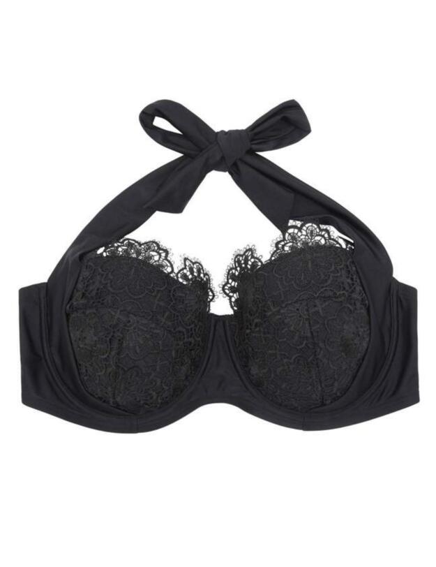 PPHG014 Playful Promises Hunter McGrady Balcony Lace Bikini Top - PPHG014 Black
