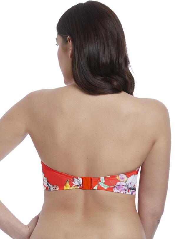 5880 Freya Swim Wild Flower Bandeau Bikini Top - 5880 Flame
