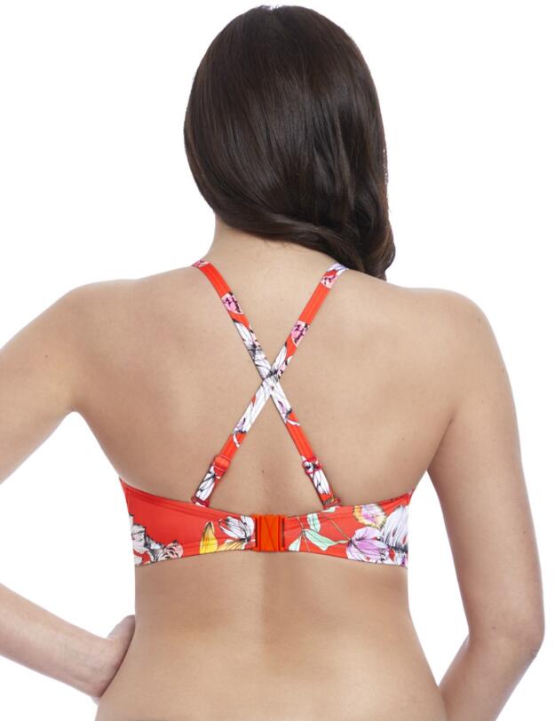 5880 Freya Swim Wild Flower Bandeau Bikini Top - 5880 Flame