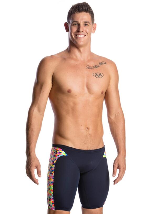 FT37M01684 Funky Trunks Mens Hex On Legs Training Jammers - FT37M01684 Hex On Legs