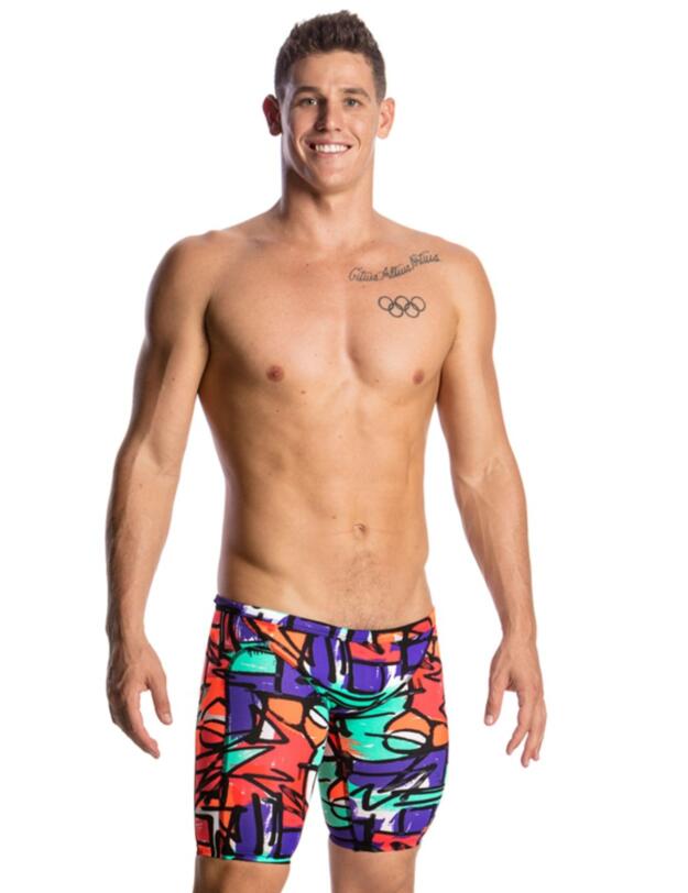 FT37M01814 Funky Trunks Mens Street Beat Training Jammers - FT37M01814 Street Beat