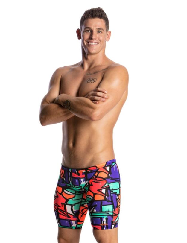 FT37M01814 Funky Trunks Mens Street Beat Training Jammers - FT37M01814 Street Beat