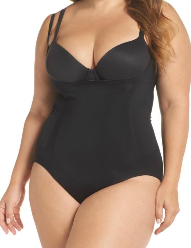10129R Spanx Oncore Open Bust Panty Bodysuit - 10129R Very Black