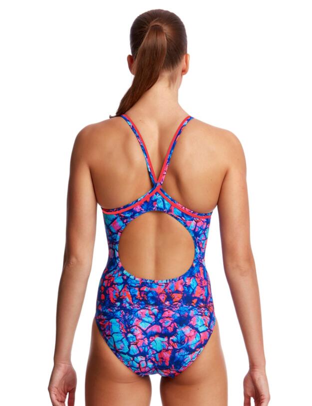 FS11L02203 Funkita Ladies Rusted Diamond Back Swimsuit - FS11L02203 Rusted