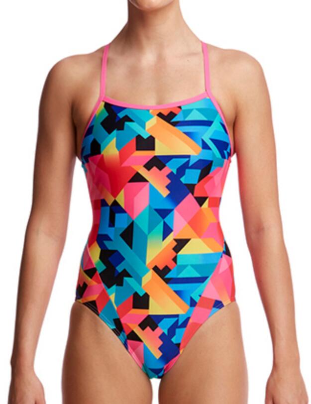 FS15L02204 Funkita Ladies Colour Burst Single Strap One Piece Swimsuit - FS15L02204 Colour Burst