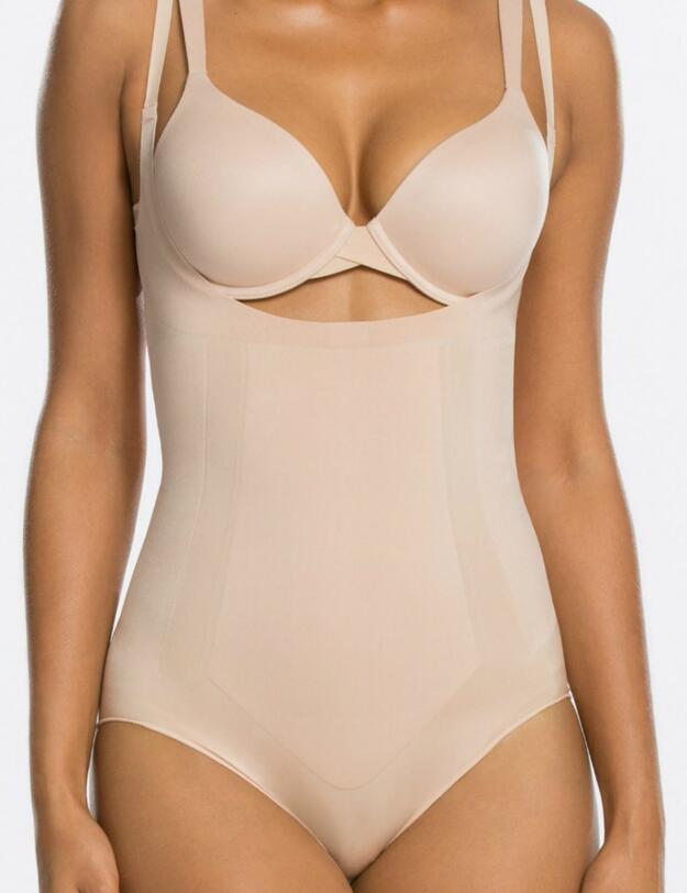 10129R Spanx Oncore Open Bust Panty Bodysuit - 10129R Soft Nude