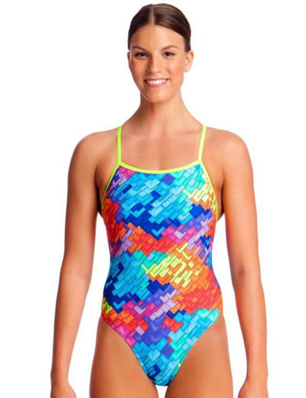 FKS001L02067 Funkita Ladies Layer Cake Tie Me Tight One Piece Swimsuit - FKS001L02067 Layer Cake