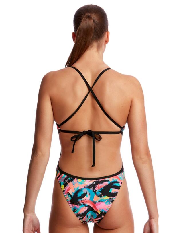 FKS004L02183 Funkita Ladies Crazy Painter Cut Away One Piece Swimsuit - FKS004L02183 Crazy Painter