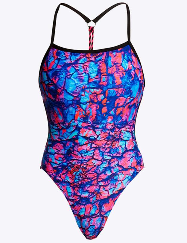 FKS010L02203 Funkita Ladies Rusted Twisted One Piece Swimsuit - FKS010L02203 Rusted