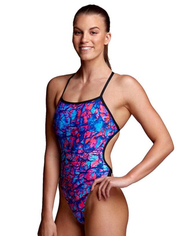 FKS010L02203 Funkita Ladies Rusted Twisted One Piece Swimsuit - FKS010L02203 Rusted