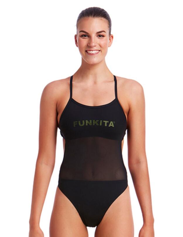 FKS016L01582 Funkita Ladies Night Lights Mesh Up One Piece Swimsuit - FKS016L01582 Night Lights