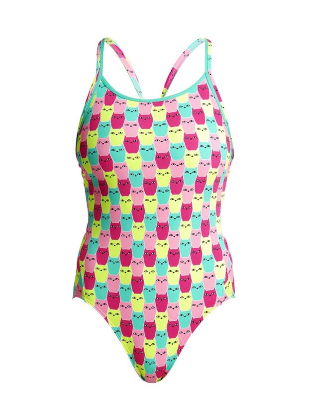 FS11G02059 Funkita Girls Minty Mittens Diamond Back Swimsuit - FS11G02059 Minty Mittens